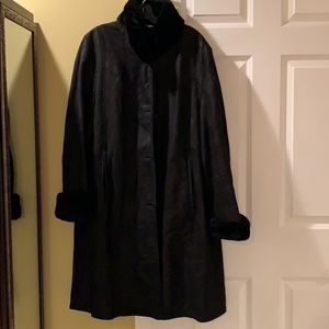 Suede winter coat